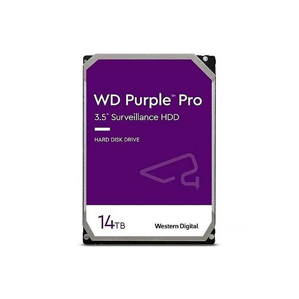 Disco Rígido WD Purple Pro 14TB SATA 3 - 7200RPM para Vigilância e Armazenamento