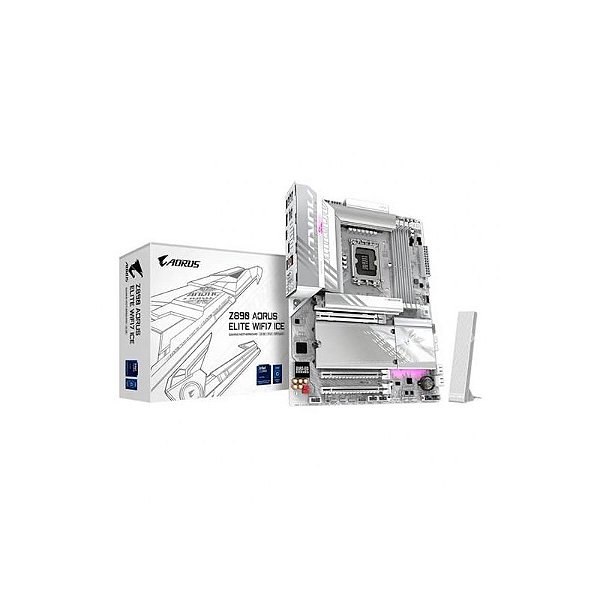 Placa Mãe Gigabyte Z890 Aorus Elite WIFI7 Ice - DDR5, DP/HDMI, Cor Branco