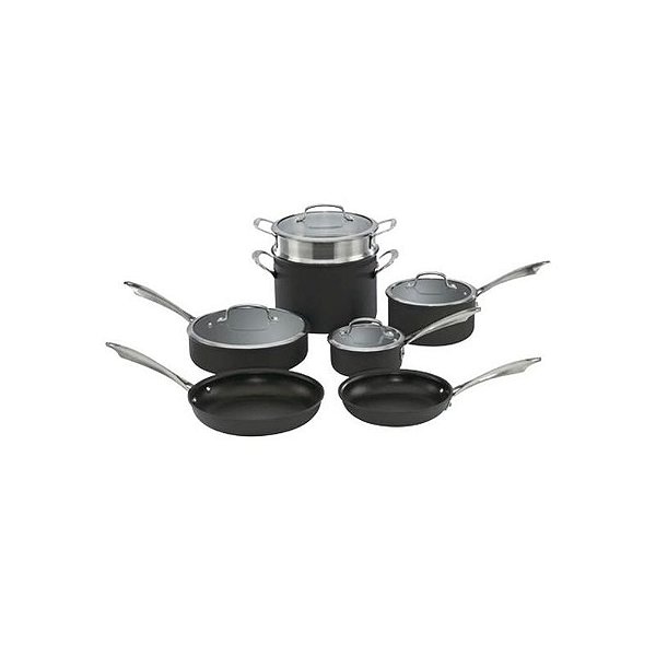 Conjunto de Panelas Antiaderentes Cuisinart DSA-11 Preto - 11 Peças Premium