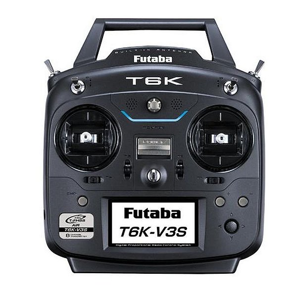 Transmissor Futaba 8CH T6K V3S T-FHSS para Helicópteros com R3008SB 2-Manete