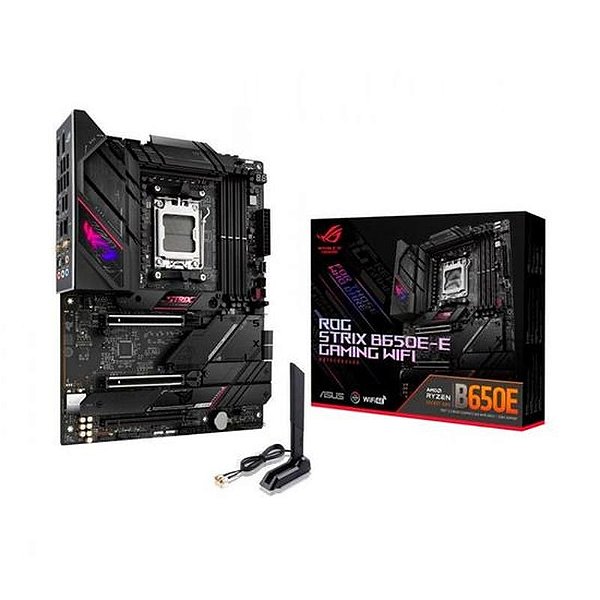 Placa Mãe Asus ROG Strix B650E-e Gaming Wi-Fi AM5 DDR5 ATX Chipset AMD B650