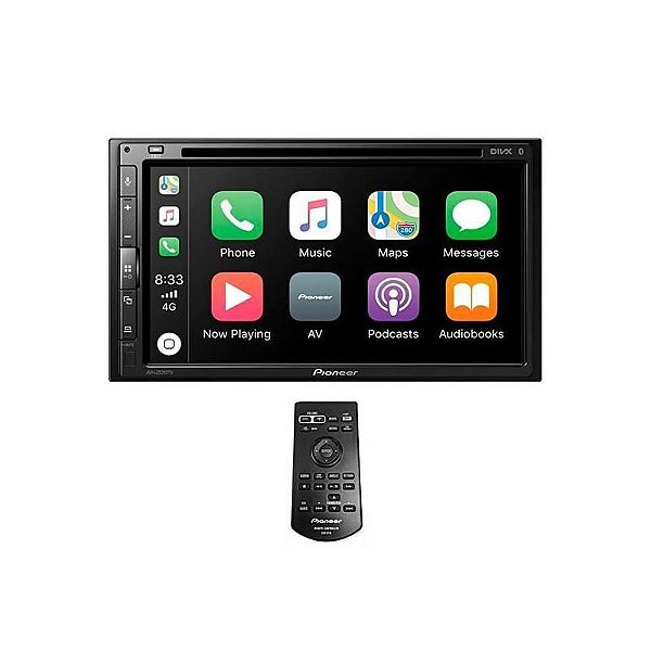 Reprodutor de DVD Pioneer AVH-Z5250TV 6.8 com USB, Bluetooth e Rádio - Preto