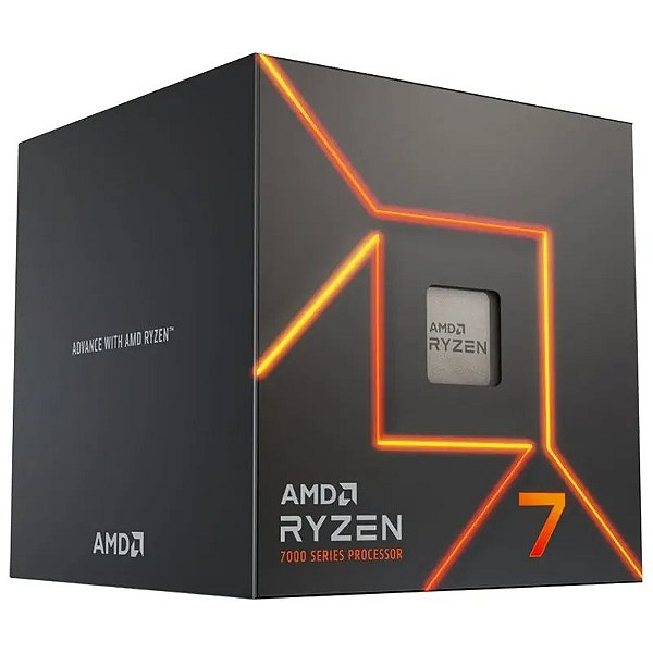 Processador Amd Ryzen 7 7700 3.80Ghz, 8 Núcleos, 40Mb Cache, Socket Am5 Com Cooler Inclusa