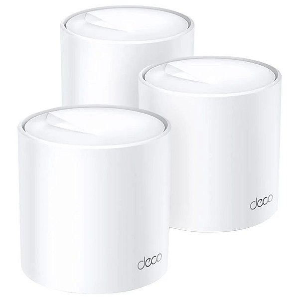 Roteador TP-Link Deco X60 WiFi 6 5400 Mbps - Pacote com 3 Unidades