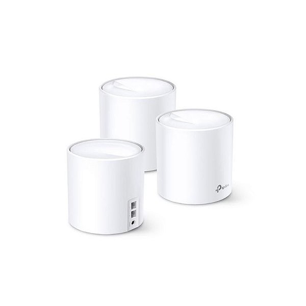 Roteador Mesh TP-Link Deco X60 AX5400 - 3 Unidades - Dual-Band Branco - Alta Velocidade