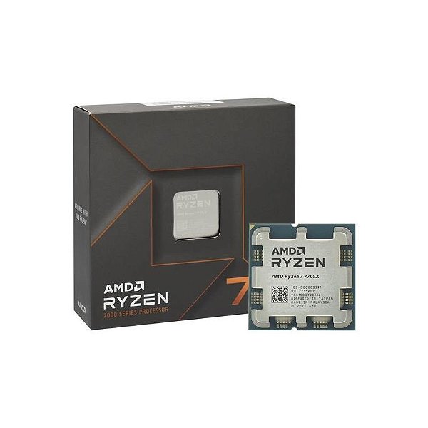 Processador AMD Ryzen 7 7700X AM5 - 4.5GHz - 40MB Cache - Desempenho Superior