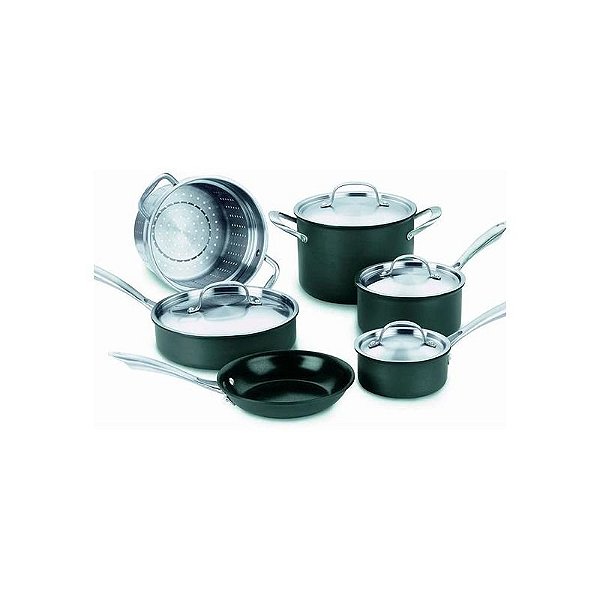 Jogo De Panelas Cuisinart Gg 10 Antiaderente Cerâmica Greengourmet Eco Preto Pec