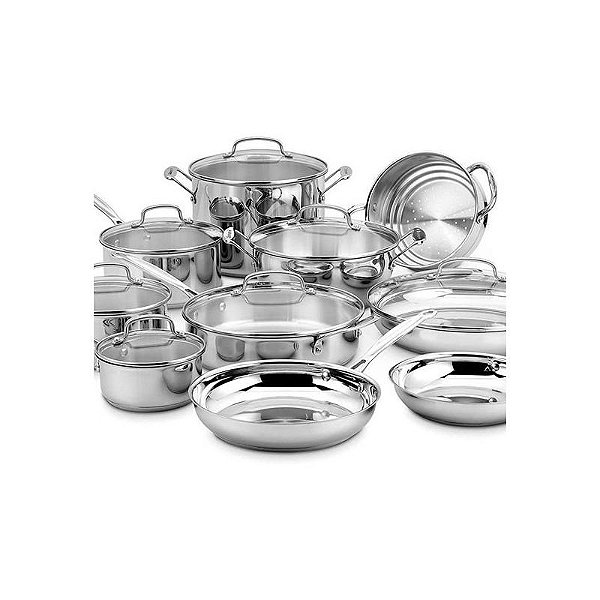 Conjunto de Panelas Indução Inoxidável Cuisinart Chef's Classic 17 Peças