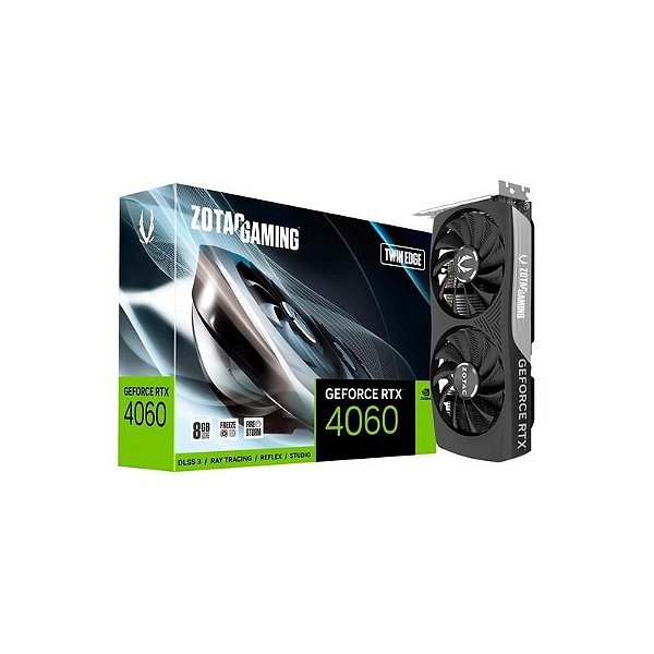 Placa de Vídeo Zotac Nvidia GeForce RTX 4060 8GB GDDR6 Twin Edge OC - ZT-D40600H-10M
