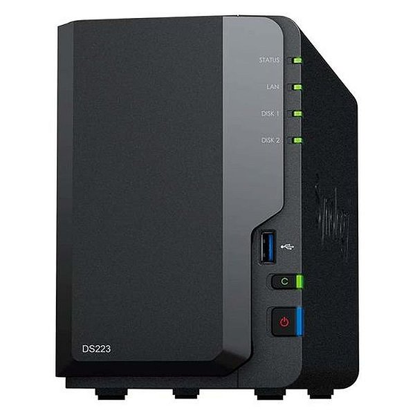 NAS Synology Diskstation DS223 com Processador Realtek RTD1619B - Preto