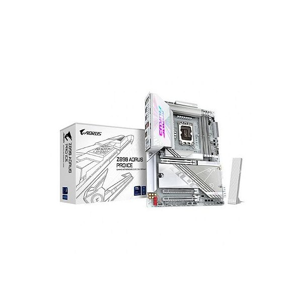 Placa Mãe Gigabyte Z890 Aorus Pro Ice - DDR5, Wifi, HDMI DP, USB-C, Branco
