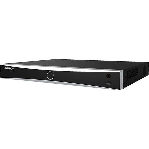 Nvr Hikvision Ds-7632Nxi-K2/16P Para Câmeras 4K - 16 Canais Poe - Preto E Prata