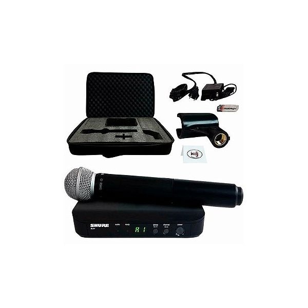 Microfone Shure BLX24 com Cartucho SM58 - Som Profissional e Alta Performance
