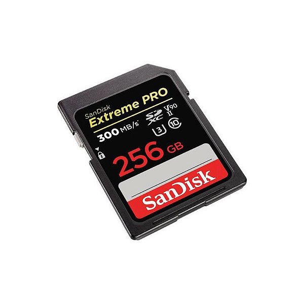 Cartão De Memória Sandisk Extreme Pro 256Gb - Velocidade De Leitura De 300Mb/S