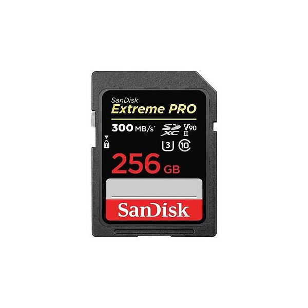 Cartão De Memória Sd Sandisk Extreme Pro 300-260 Mb/S C10 U3 V90 256Gb