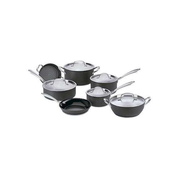 Conjunto de Panelas Antiaderentes Cuisinart Greengourmet Eco Preto - 12 Peças