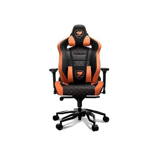 Cadeira Gamer Cougar Armor Titan Pro 4D - Estilo Profissional para Escritório - Cores Preto e Laranj