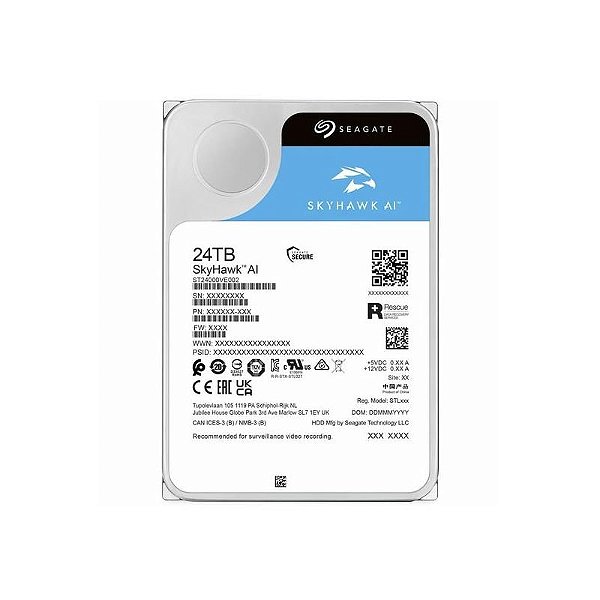 HD Seagate Skyhawk Ai 24TB 3.5 SATA 3 7200RPM - ST24000VE002 (Garantia Brasil)