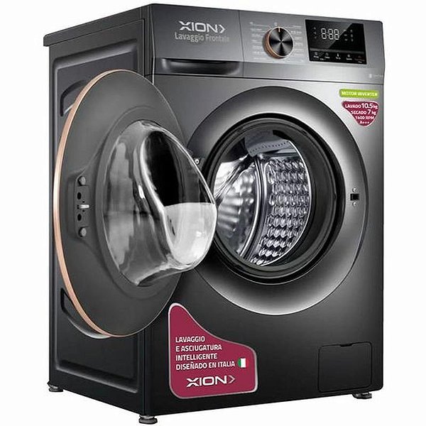 Secadora E Lavadora Xion Xi-Lse1070F Com Abertura Frontal - Prata 10Kg