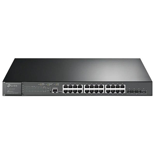 Switch TP-Link JetStream TL-SG3428XMP 24 Portas Gigabit e 4 Portas SFP+ 10GE L2+