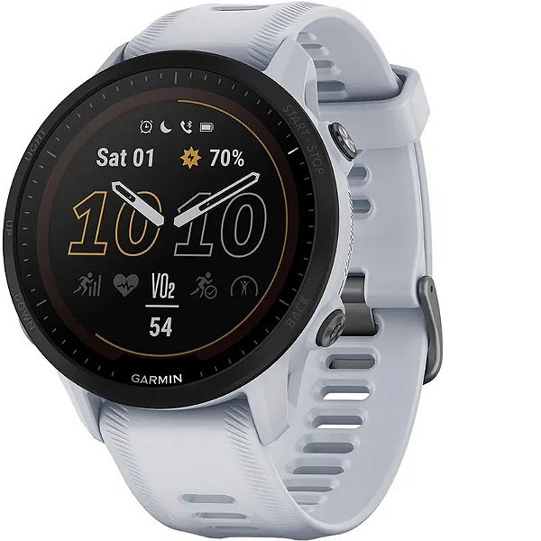 Relógio Garmin Forerunner 955 Solar - Acompanhamento Gps Avançado - Cor Branca