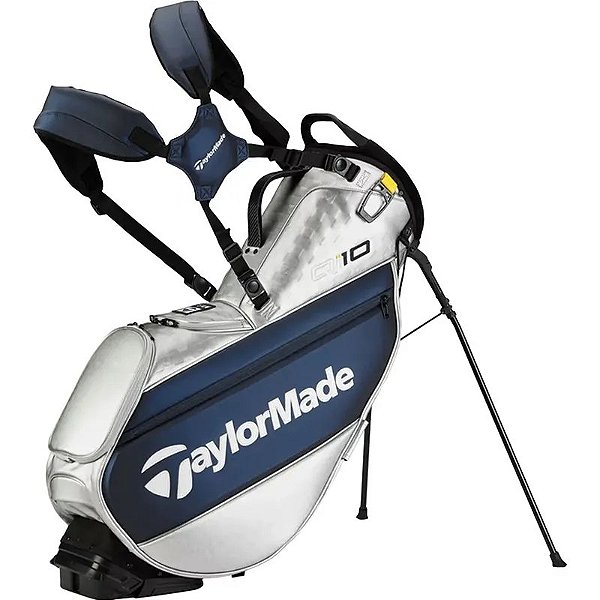 Bolsa de Golfe TaylorMade Qi10 Tour Stand Prata e Azul Marinho - Modelo TM24