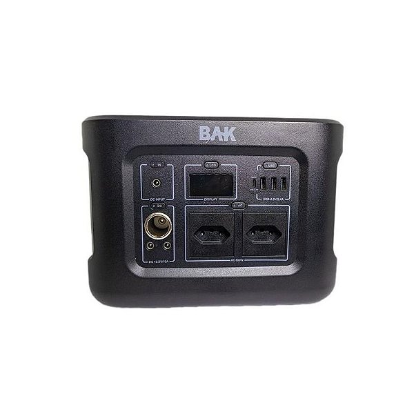 Gerador de Energia Portátil BAK 600W - Kit Completo para Emergências
