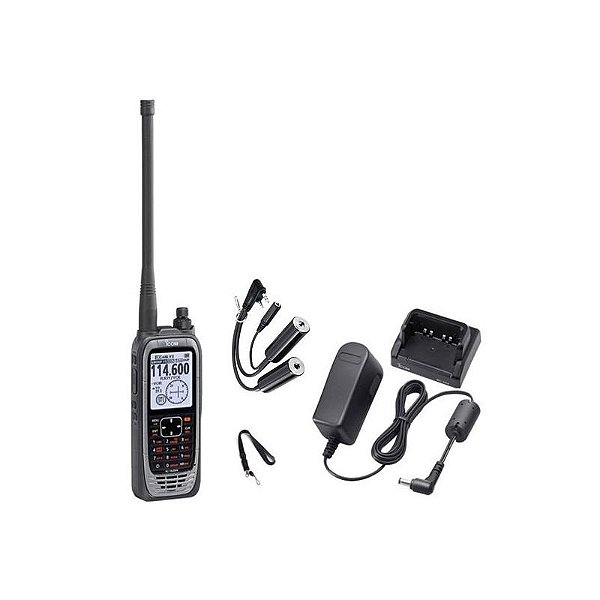 Transmissor VHF Airband Icom IC-A25N com Bluetooth e GPS (118-137 MHz)