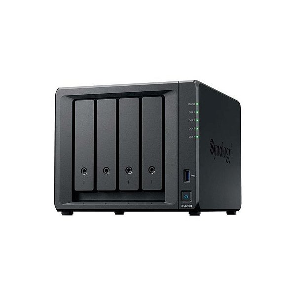 Servidor NAS Synology DiskStation DS423+ - 4 Baias, Intel Celeron J4125, DDR4, Preto