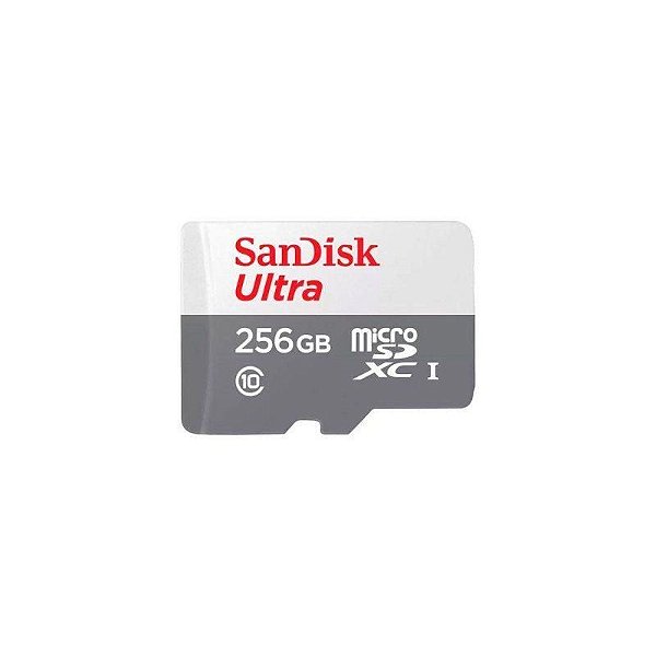 Cartão Micro SD Sandisk Ultra 256GB C10 100MB/s – Alta Velocidade e Capacidade Expandida