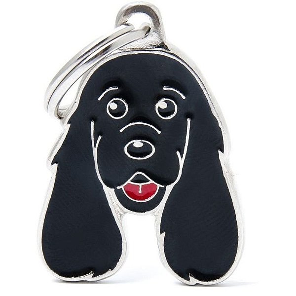Placa de Identificação Cão Cocker Spaniel Preto - MyFamily Amigos MF12BLACK