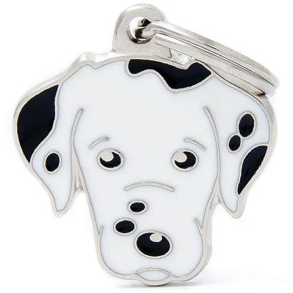 Placa de Identificação para Cães - Modelo MyFamily Dálmata