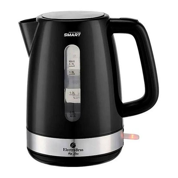 Jarra Elétrica Electrobras Smart EBJE-02 - 1.7L - 2200W - Preto e Prata, 220V