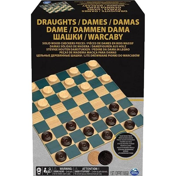 Jogo de Estratégia Damas de Madeira - Diversão Para Todas as Idades