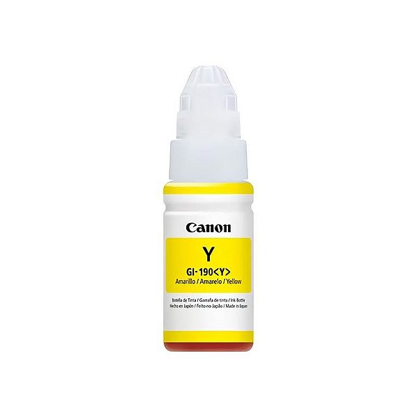 Tinta Canon GI-190 Amarela para Impressoras Pixma - 70ML