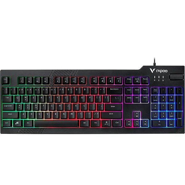 Teclado Rapoo V50S Preto com Fio - Layout Inglês