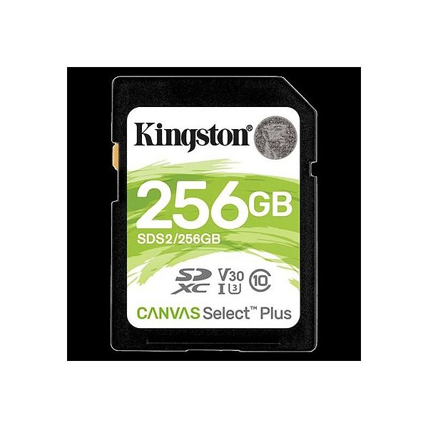 Cartão de Memória SD Kingston Canvas Select Plus 256GB 100MB/s - SDS2/256GB