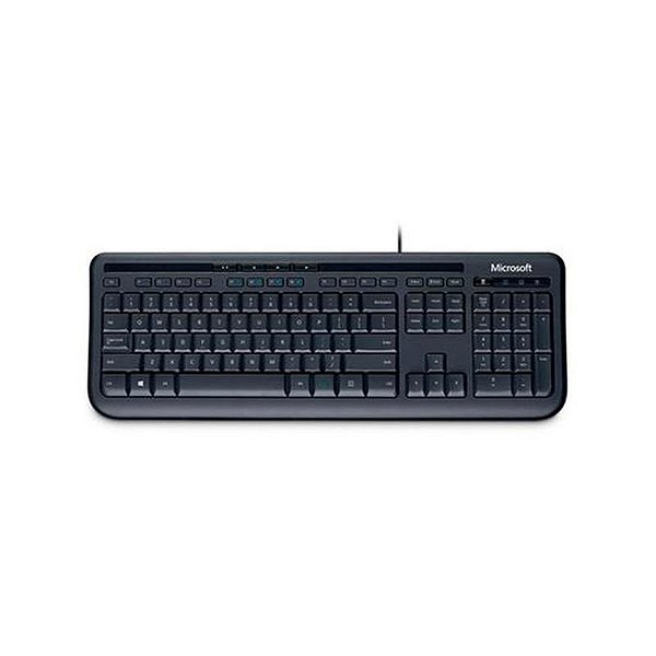 Teclado Microsoft 600 Abnt Usb - Modelo Padrão Em Preto