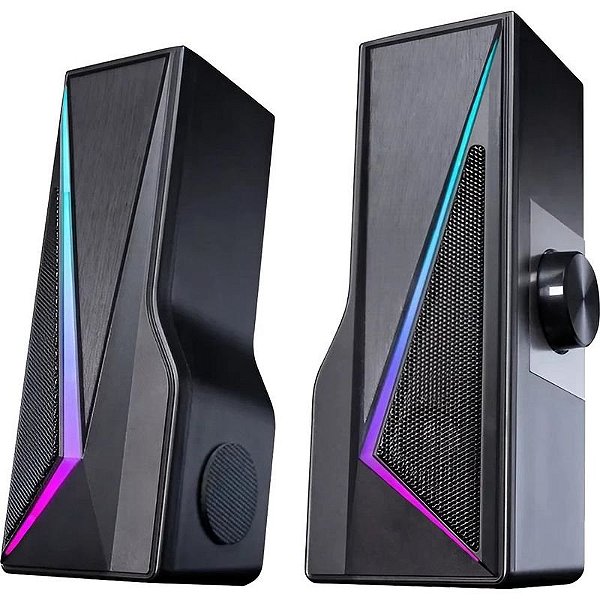 Alto-Falante Usb Rgb - Preto As-92003B