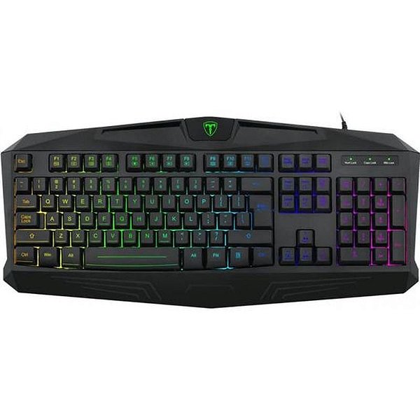 Teclado Mecânico Gamer T-Dagger Tanker Rainbow Preto TGK-106 - Alta Performance