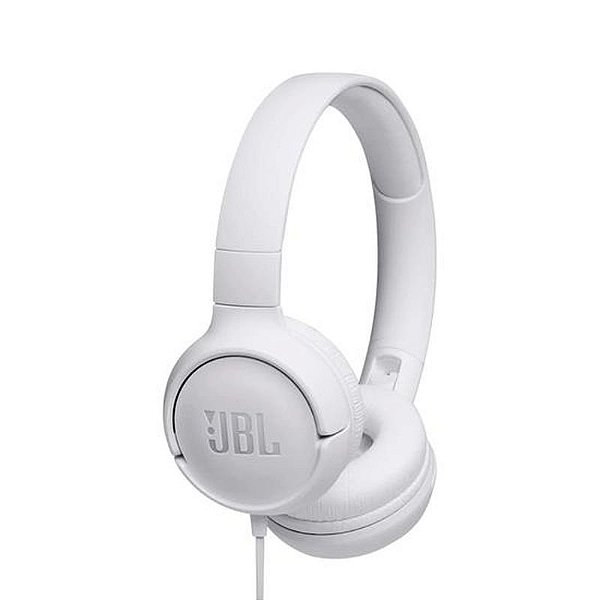 Fone de Ouvido JBL T500 com Cabo - Modelagem Ergonomica - Cor Branca