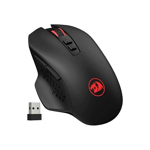 Mouse Sem Fio Redragon Gainer M656 - 4.000 DPI e Iluminação RGB - Preto
