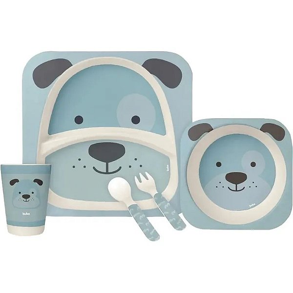 Conjunto de Alimentação Ecológico em Bambu para Cães - Buba