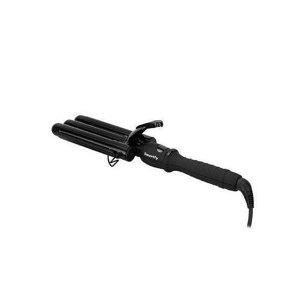 Modelador de Cachos Triplo Smartfy MC01B - Cerâmica Bivolt - Preto Brilhante