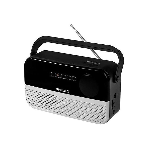 Rádio Portátil Philco PRR1010BT - AM/FM - Bluetooth - Aux - 110V / 60Hz - Preto