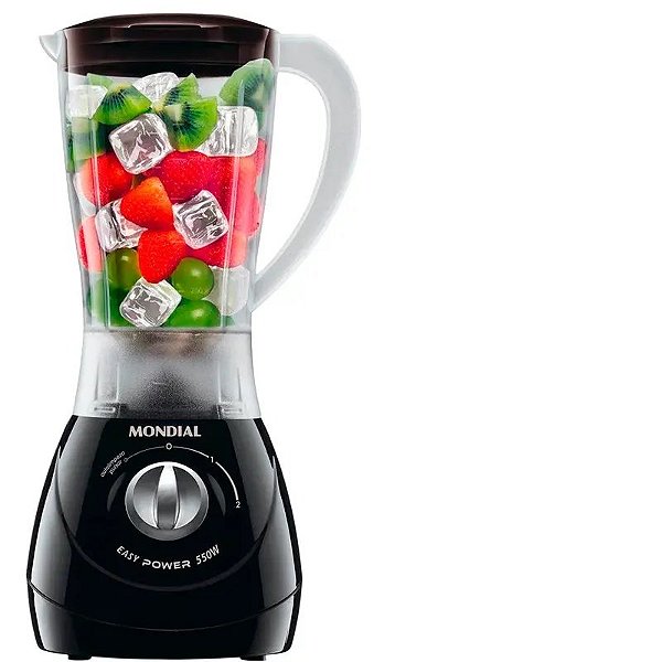 Liquidificador Mondial Easy Power L-550B 2 Velocidades - 220V Preto 50/60Hz