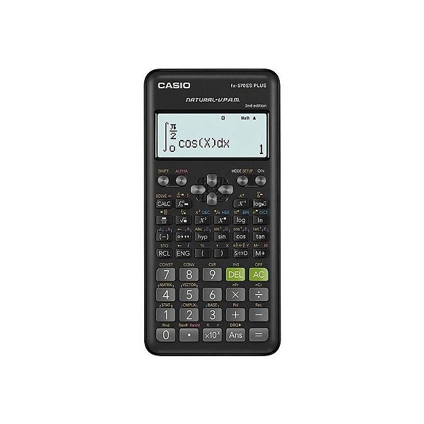 Calculadora Científica Casio FX-570ES Plus 2ª Edição - 417 Funções - Preta