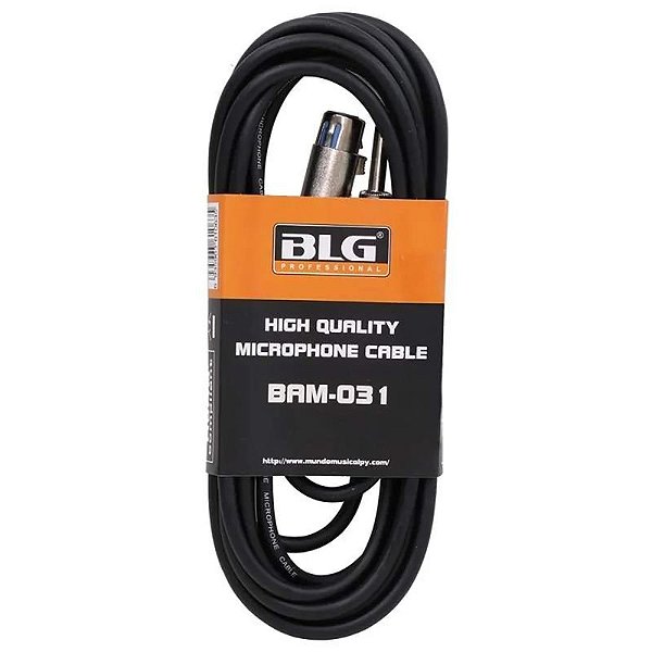 Cabo XLR Macho para P10 Macho BLG BAN-031 - 10M