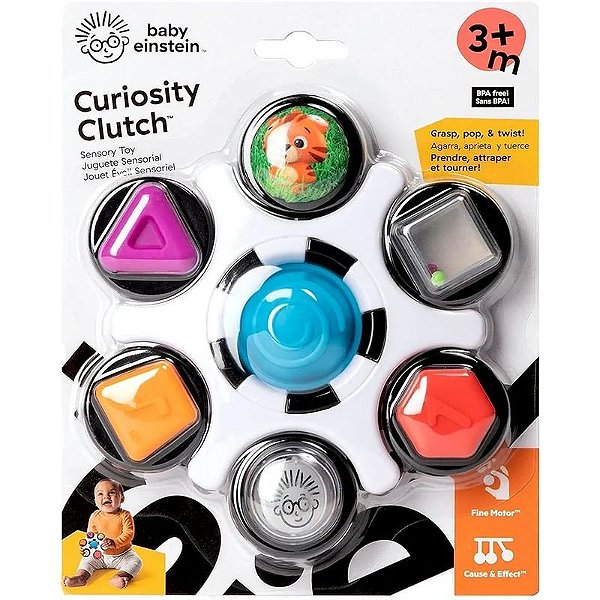 Brinquedo Sensorial Curiosity Clutch - Estímulo ao Desenvolvimento da Criança