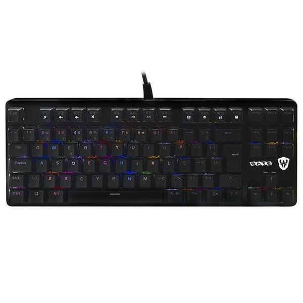 Teclado Mecânico Gamer Satellite GK-501 USB RGB - Preto (Layout Português)